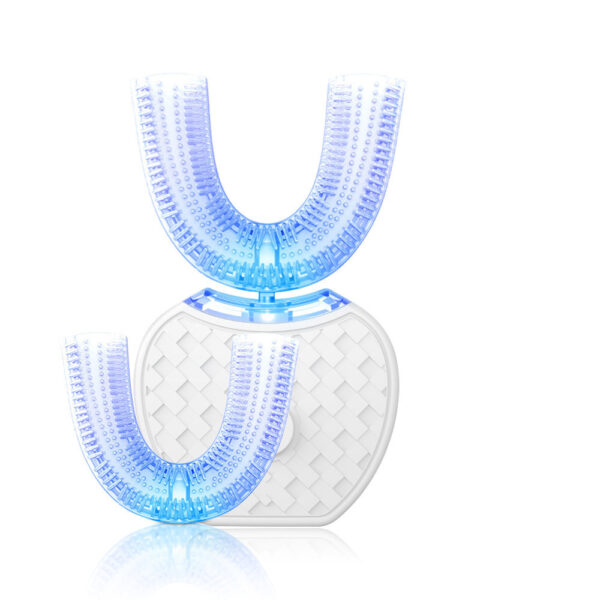 360 Degrees Intelligent Automatic Electric  Toothbrush Waterproof U Type Tooth Brush Whitening Blue Light USB Charging - Image 6